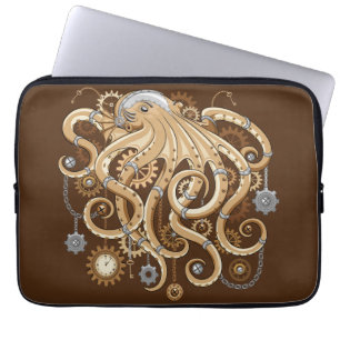 Octopus Steampunk Retro Mechanical Fantasy Laptop Sleeve