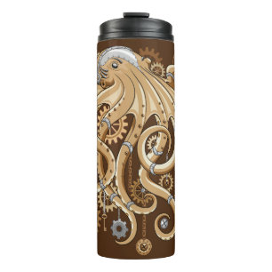 Octopus Steampunk Retro Mechanical Fantasy Thermal Tumbler