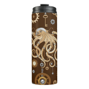 Octopus Steampunk Retro Mechanical Fantasy Thermal Tumbler