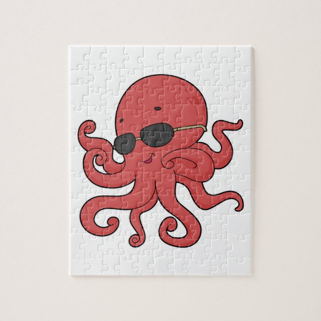 Octopus Sunglasses Jigsaw Puzzle (Vertical)