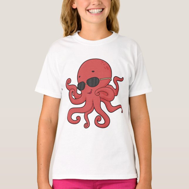 Octopus Sunglasses T-Shirt (Front)