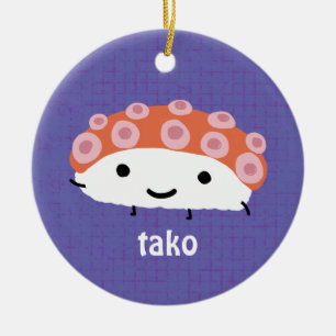 Octopus Sushi (tako) Ceramic Ornament