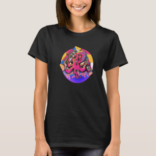 Octopus Synthesizer Player DJ Musician Disco Pre T-Shirt