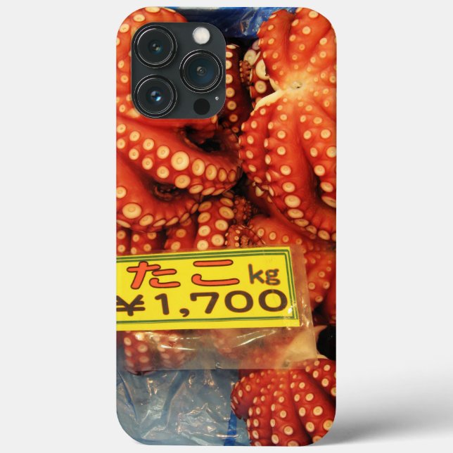 Octopus Tako たこ Tsukiji Fish Market, Tokyo, Japan Case-Mate iPhone Case (Back)