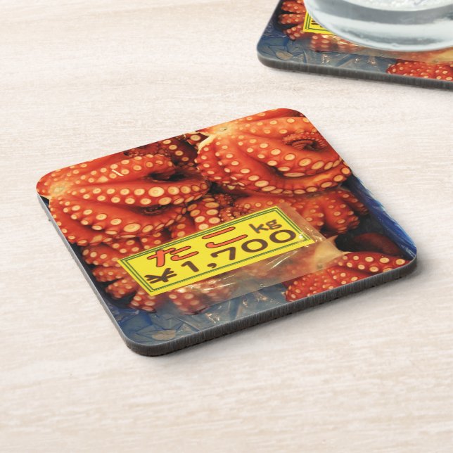 Octopus Tako たこ Tsukiji Fish Market, Tokyo, Japan Coaster (Left Side)