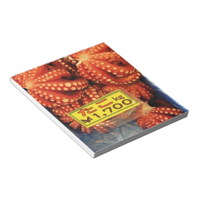 Octopus Tako たこ Tsukiji Fish Market, Tokyo, Japan Notepad (Angled)