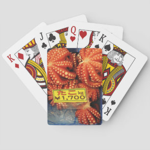 Octopus Tako たこ Tsukiji Fish Market, Tokyo, Japan Playing Cards