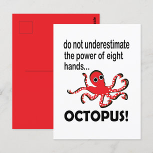 Octopus Tentacle Ocean Animal Funny Octopus Postcard