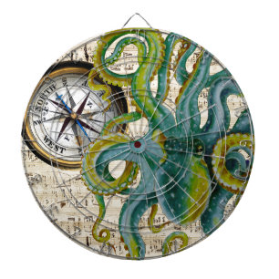 Octopus Tentacles Compass Music Dartboard