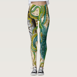 Octopus Tentacles Compass Music Leggings