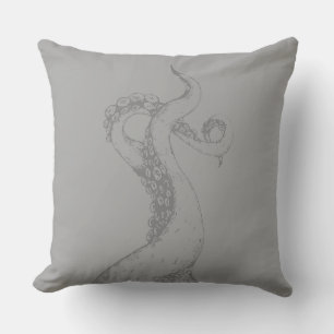 octopus tentacles grey on grey cushion