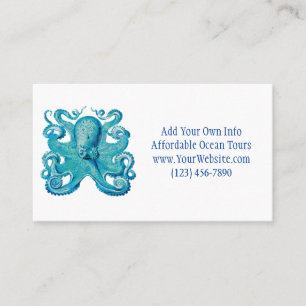 Octopus Tentacles Marine Life Ocean Beach Nautical Business Card