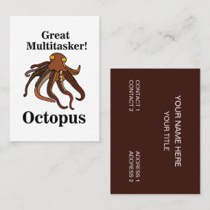 Octopus Tentacles Multitasker Sea Creatures Funny  Business Card