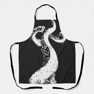 octopus tentacles on black apron