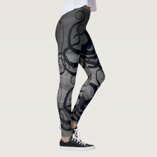 Octopus Tentacles On Grey - Leggings