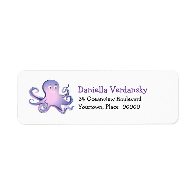 Octopus Tentacles Return Address Label (Front)