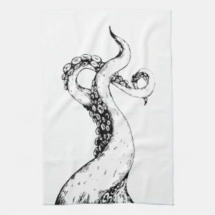 octopus tentacles tea towel