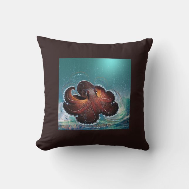 OCTOPUS - Throw Pillow (Front)