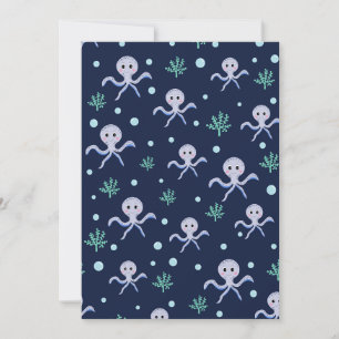 Octopus under the sea kids pattern announcement
