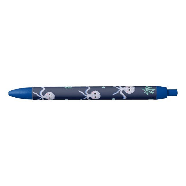 Octopus under the sea kids pattern black ink pen (Front)
