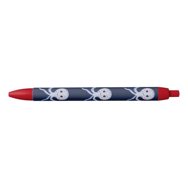 Octopus under the sea kids pattern black ink pen (Front)