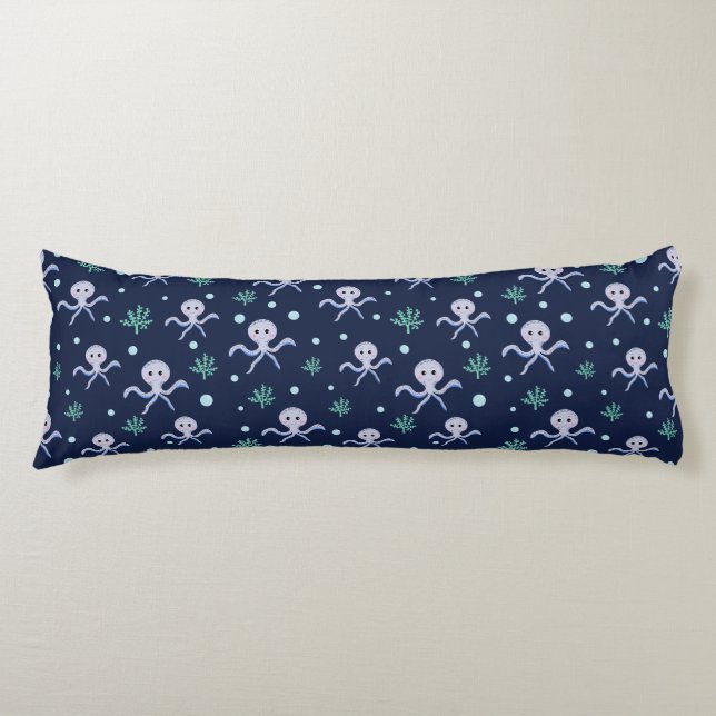 Octopus under the sea kids pattern body cushion (Front)