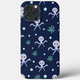 Octopus under the sea kids pattern iPhone 13 pro max case