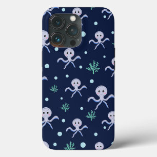 Octopus under the sea kids pattern iPhone 13 pro case