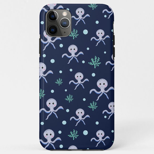 Octopus under the sea kids pattern Case-Mate iPhone case (Back)