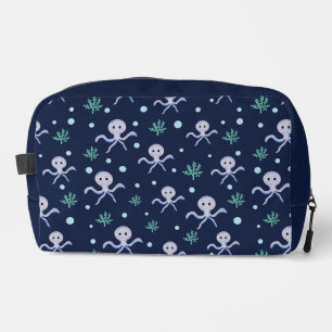 Octopus under the sea kids pattern dopp kit