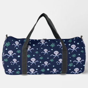 Octopus under the sea kids pattern duffle bag