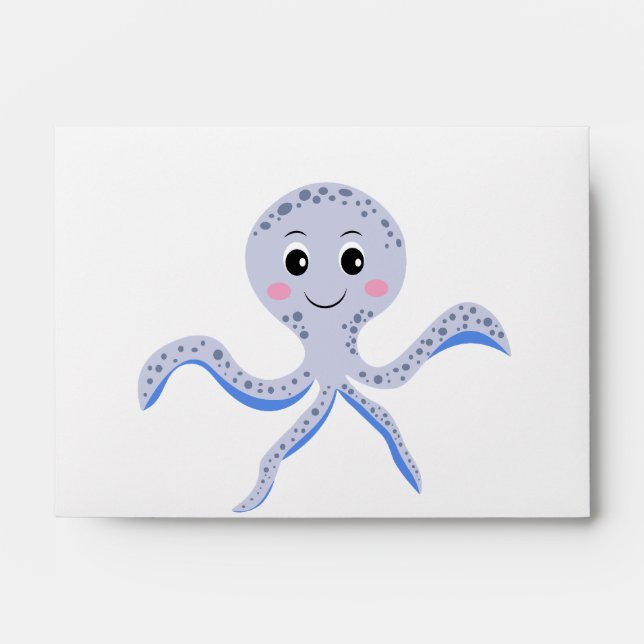Octopus under the sea kids pattern envelope (Front)