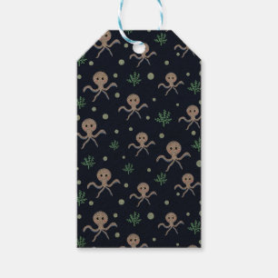 Octopus under the sea kids pattern gift tags