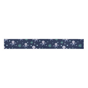 Octopus under the sea kids pattern grosgrain ribbon