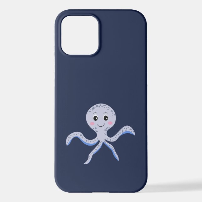 Octopus under the sea kids pattern iPhone case (Back)
