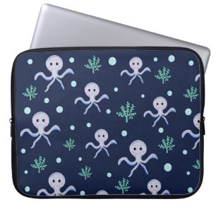 Octopus under the sea kids pattern laptop sleeve