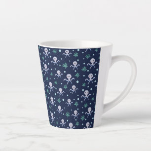 Octopus under the sea kids pattern latte mug