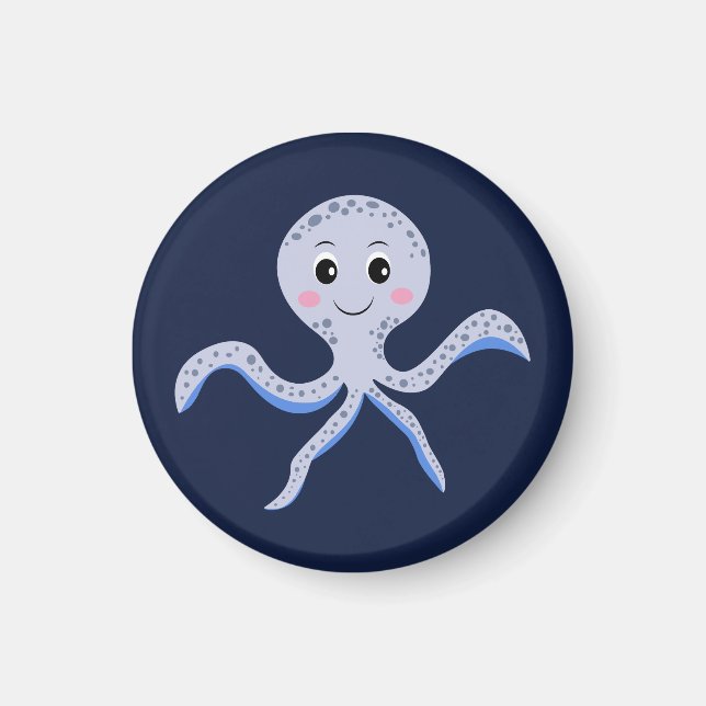 Octopus under the sea kids pattern magnet (Front)