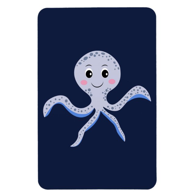 Octopus under the sea kids pattern magnet (Vertical)