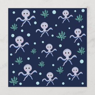 Octopus under the sea kids pattern menu