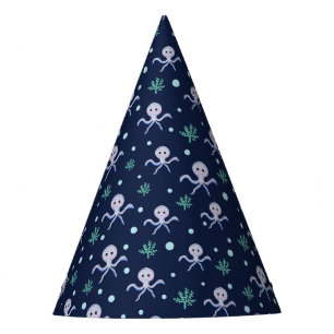Octopus under the sea kids pattern party hat