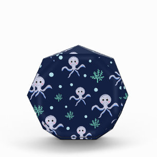 Octopus under the sea kids pattern photo block