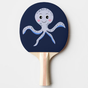 Octopus under the sea kids pattern ping pong paddle
