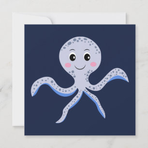 Octopus under the sea kids pattern save the date