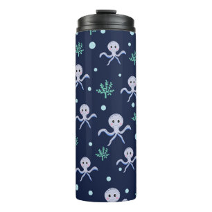 Octopus under the sea kids pattern thermal tumbler