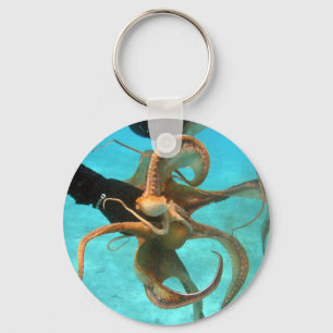 Octopus underwater key ring