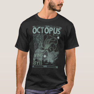 Octopus Vintage Sea Monster Retro Kraken Ocean Lif T-Shirt