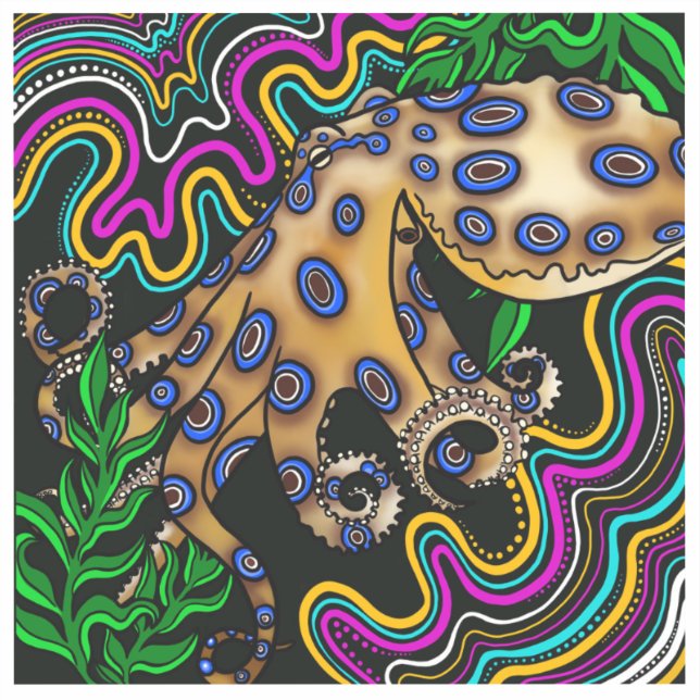 Octopus Vinyl Sticker (Front)