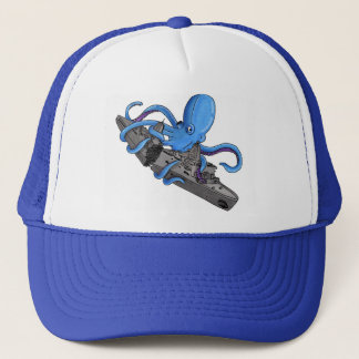 Octopus VS. Oil Tanker Trucker Hat