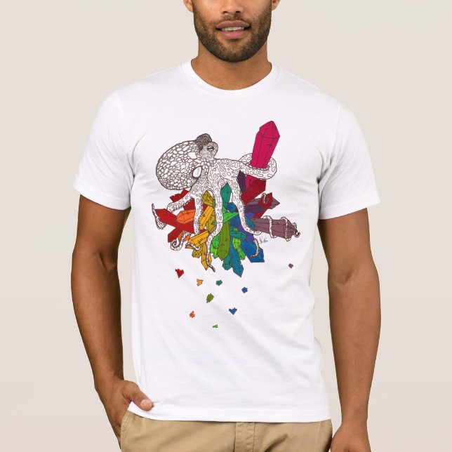 Octopus w/ Crystals T-Shirt (Front)